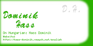 dominik hass business card